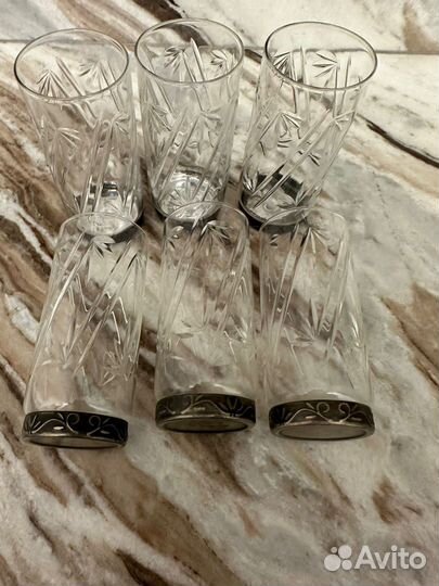 Набор хрустальных рюмок СССР
