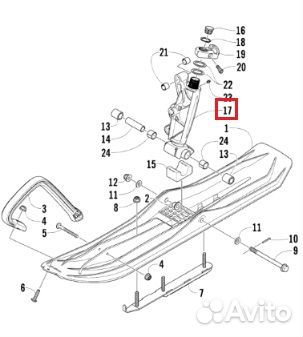 2703-453 Шпиндель Левый Серый Для Arctic Cat BearCat