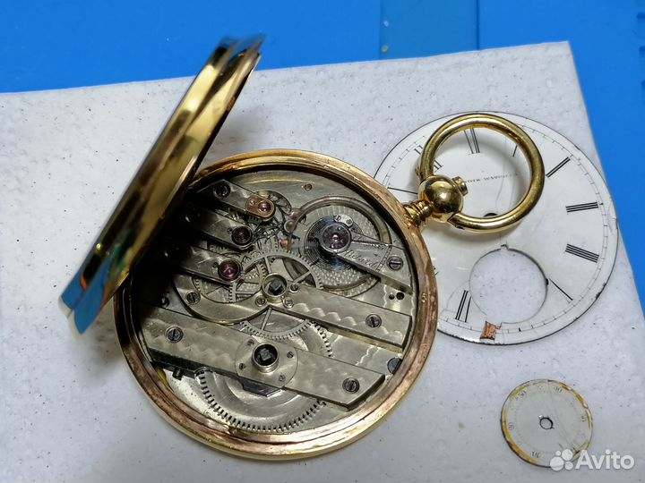 Золотые карманные часы ILLinois watch co