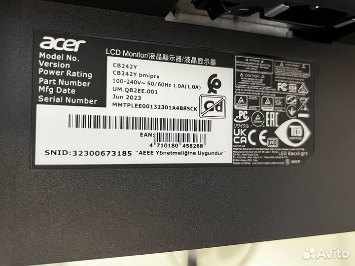 Монитор Acer 24 Fhd новый