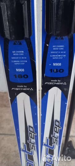 Беговые лыжи с палками 160 + скейтборд в подарок