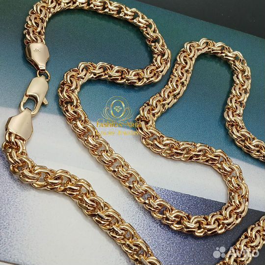 Цепь Бисмарк ок.60,5см/7мм Luxe Gold