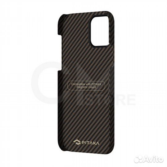 Pitaka MagEZ Case Apple iPhone 12 Mini чёрно-корич