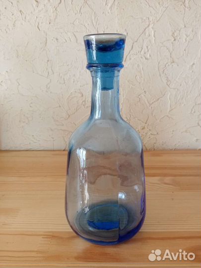 Советский графин из синего стекла