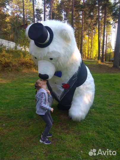 Поздравление Белого Мишки 3 метра