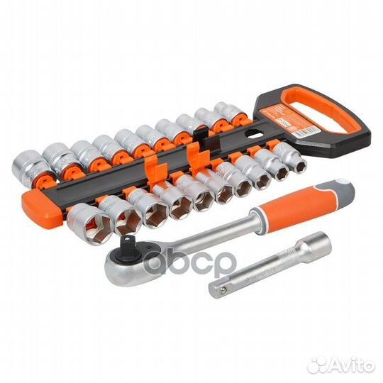 Набор головок с трещоткой 1/2 72Т 22пр. (10-24мм