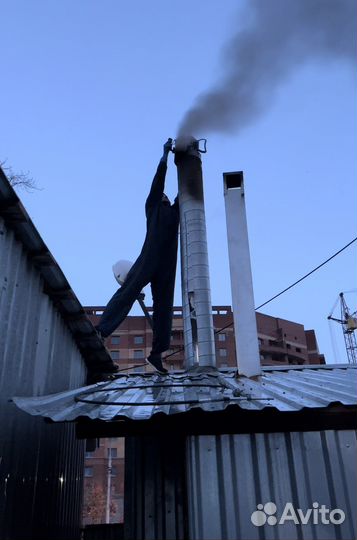 Чистка дымохода любой сложности