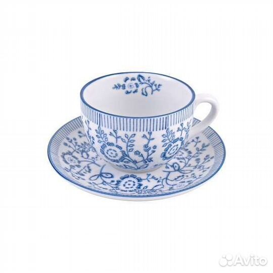 Чашка с блюдцем Creative Co-Op Home