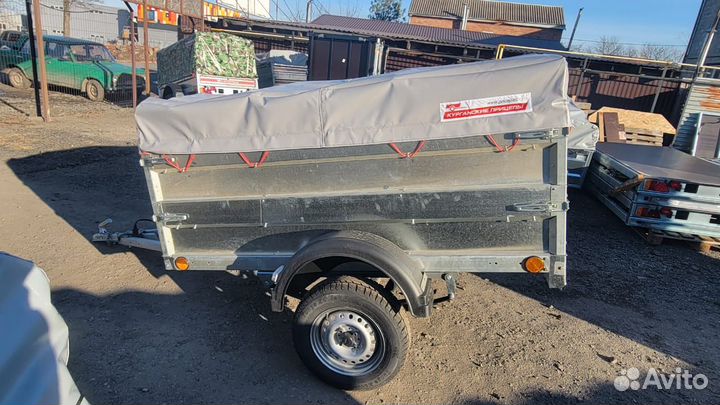 Легковой прицеп крепыш 2/1.3 высокий борт и тент