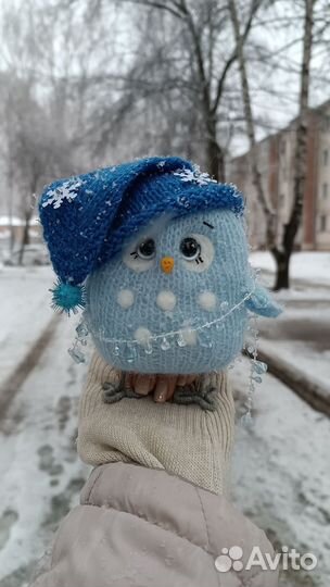 Вязаная игрушка сова (ручной работы)