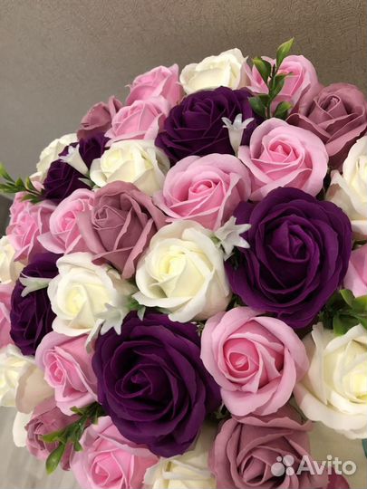 Мыльный букет роз