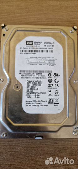 Жесткий диск WD 320gb
