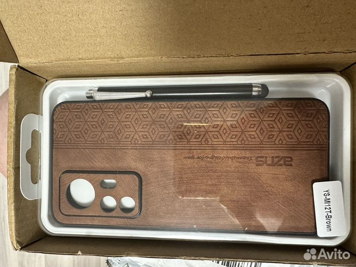 Кожанный чехол для Xiaomi 12T & 12T Pro сяоми