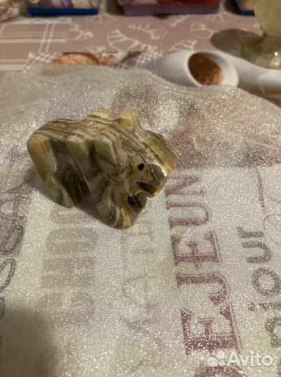 Фигурки из оникса (+2 подсвечника и две рюмочки)