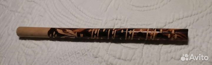 Деревянная резная дудочка 24 см