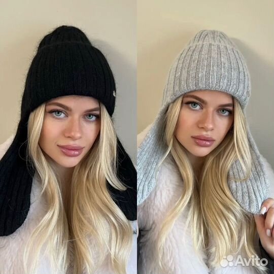 Шапка - ушанка / Ангора / Новая