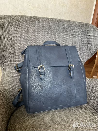 Новый городской голубой женский рюкзак