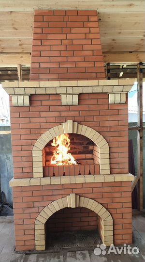 Кладка каминов, печей, барбекю