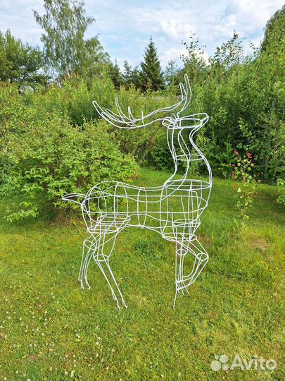 Садовые фигуры из проволоки, дача, усадьба, декор