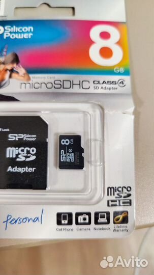 Карта памяти MicroSD hc silcon power 8 gb