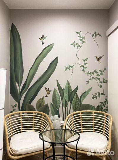 Роспись стен в интерьере