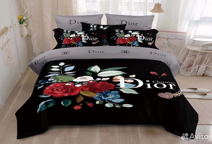 Постельное белье сатин евро