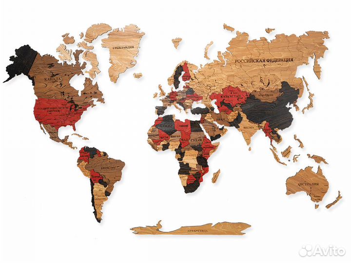 Деревянные карты мира в Черкесск