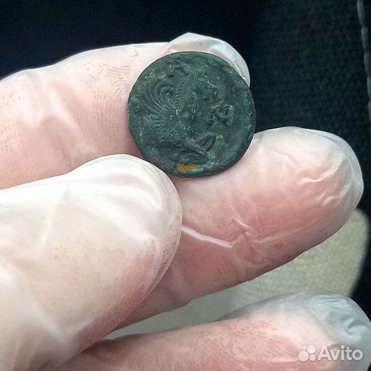 Античная монета Сатир Пегас Боспор
