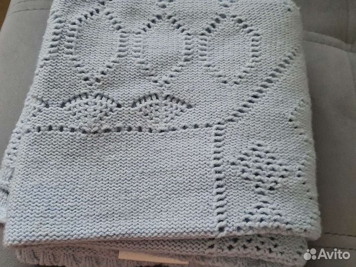 Плед детский из мериносовой шерсти на выписку