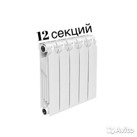 Биметаллический радиатор Теплоприбор BR1-350 x12