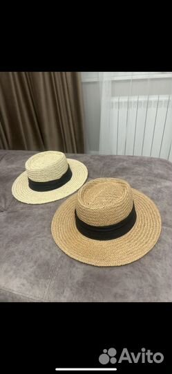 Шляпа женская соломенная с лентой