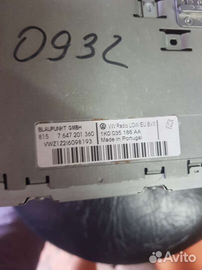 Авто магнитола Volkswagen polo