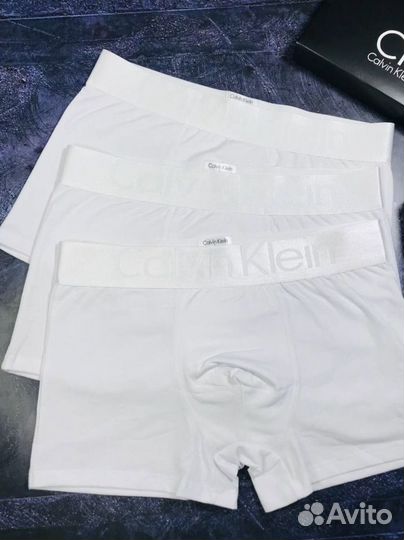 Трусы мужские боксеры calvin klein белые арт.993