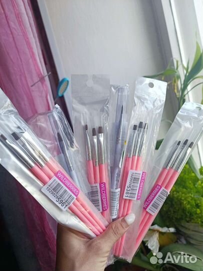 Кисть для маникюра новая набор