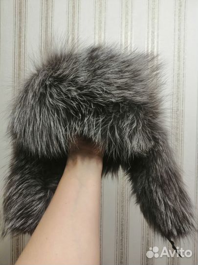 Шапка зимняя с чернобурой лисой