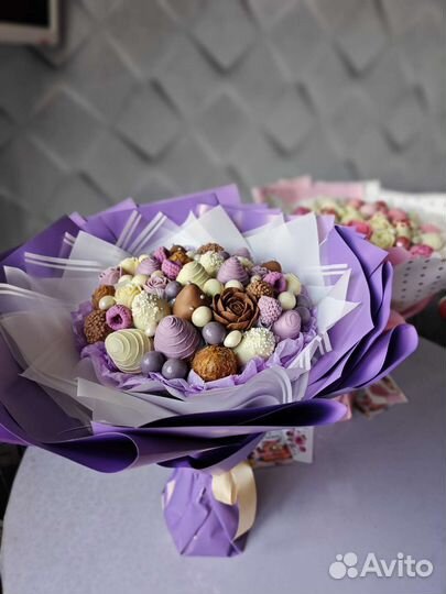 Клубника в шоколаде букет, съедобный букет