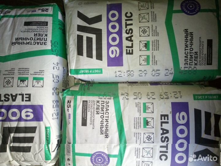 Плиточный клей ек 9000 Elastic