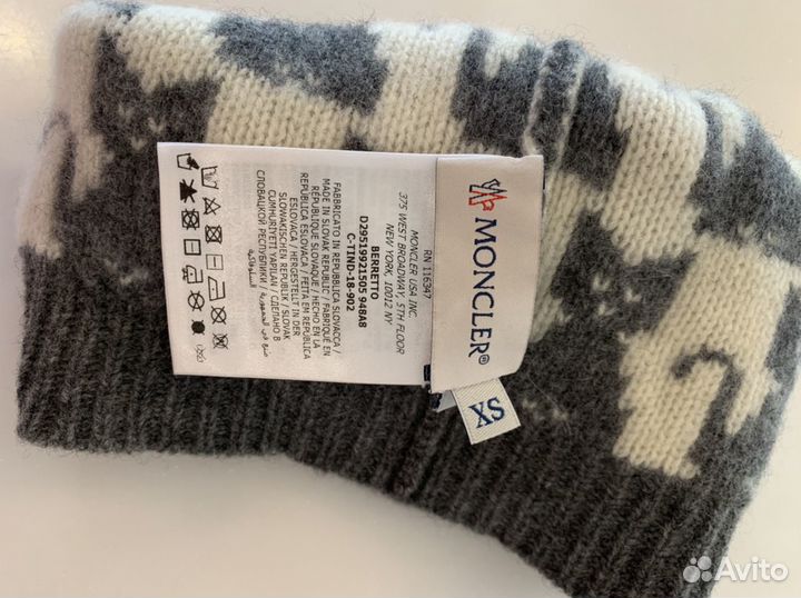 Шапка Moncler Монклер оригинал из шерсти