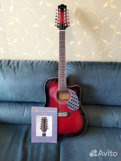 12 струнная электроакустическая гитара