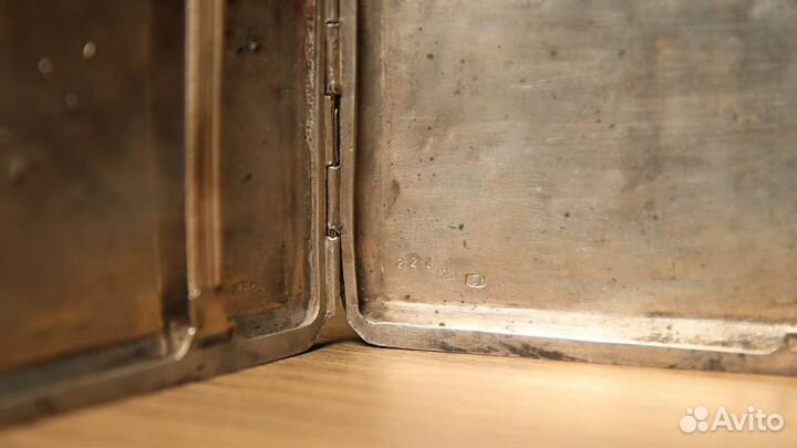 Портсигар серебряный