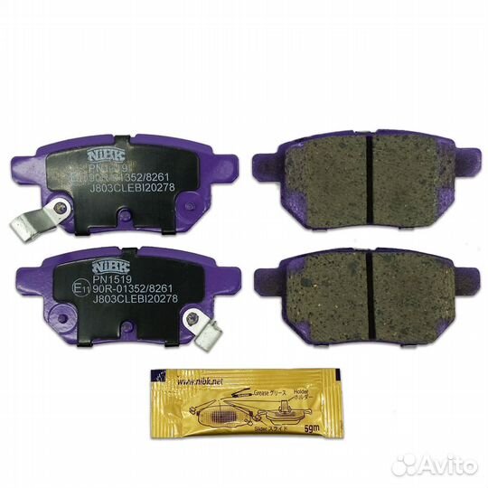 Колодки задние дисковые Corolla 150