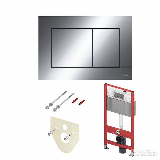 Инсталляция tece для унитаза кнопка хром 9400412
