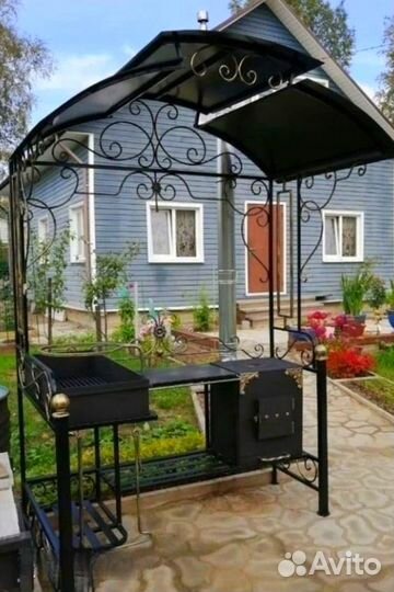 Кованый казан мангал для дачи