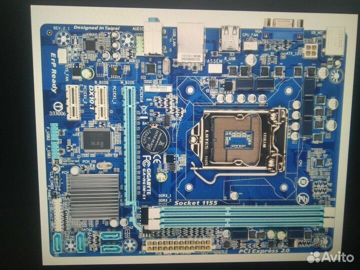 Материнская плата 1155 с процессором и ddr3 4g
