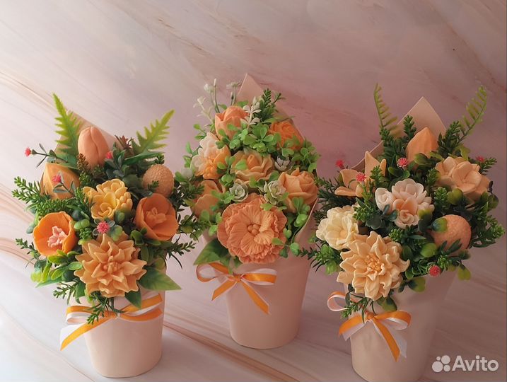 Мыло ручной работы букеты