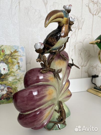 Фарфоровая ваза Toucan and Lizard multi