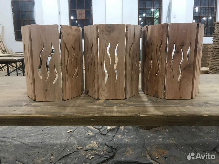 Абажур для светильника из сибирского можжевельника