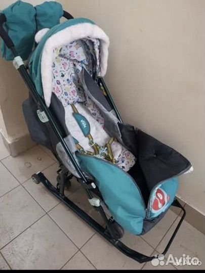 Детские санки коляска ника