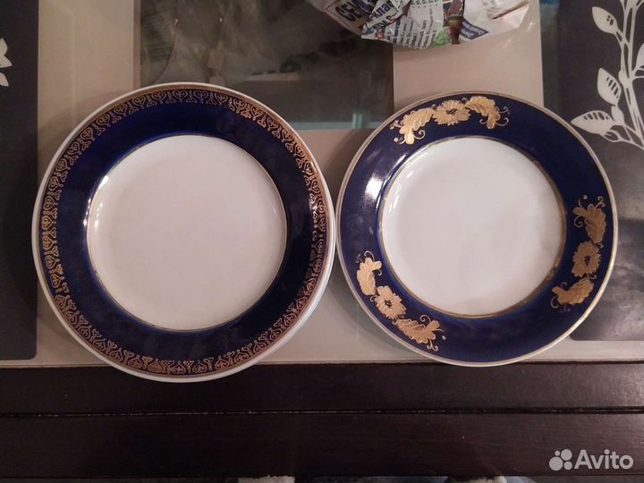 Тарелки кобальтовые СССР Барановка,Дулево