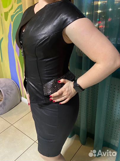 Кожаный жилет натуральная кожа рамер 42-44